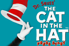 The Cat in the Hat title screen for GameBoy Advance